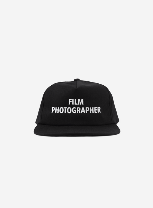 FILM PHOTOGRAPHER SNAPBACK HAT (BLACK/WHITE)